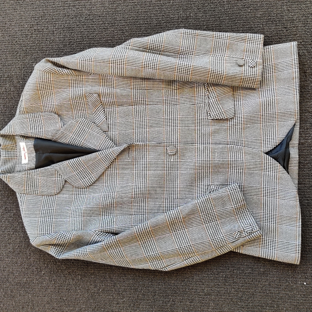 🍁Host PICK🍁VINTAGE Houndstooth 80s blazer - Picture 3 of 9